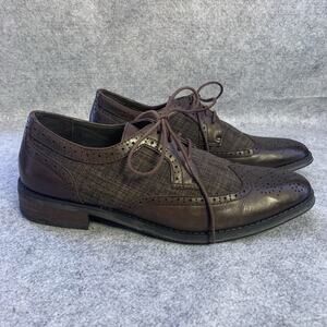 Vionics Brown Leather Wingtip Dress Shoes, Lace Up, Size Men’s 10, Orthaheel